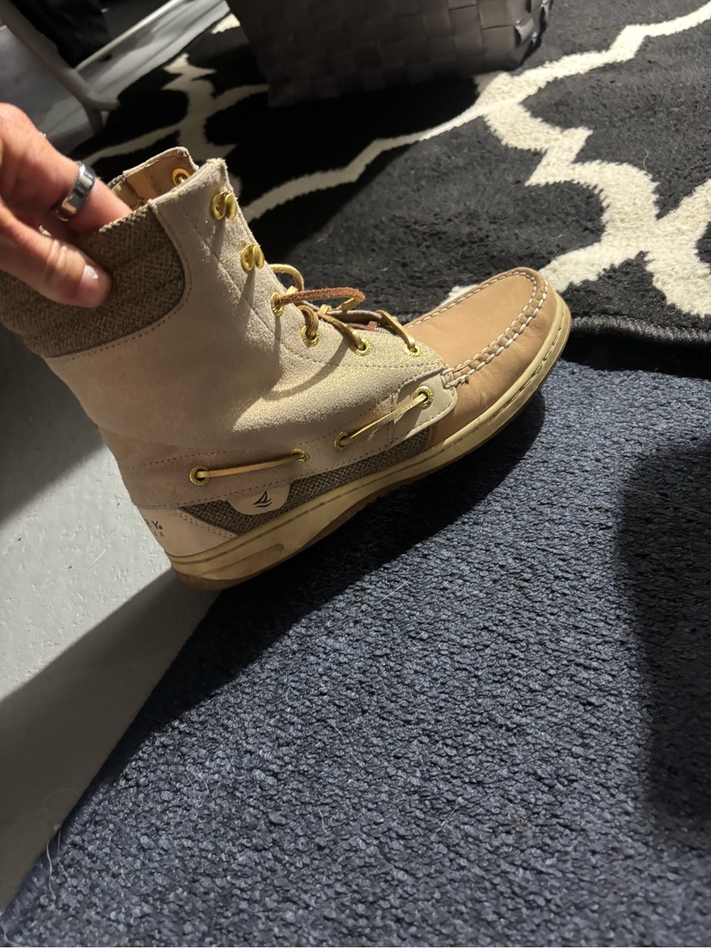 Women’s Sperry Beige/Tan Boat Boot - Casual Lace-Up - waterproof